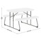 Emma and Oliver Aryka Kid's Easy Fold Waterproof, Stain and Impact Resistant Plastic Picnic Table with Benches and Steel Tube Frame
